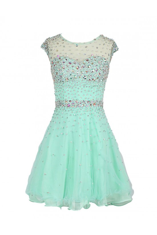 A-Line Short Blue Beaded Prom Evening Formal Party Dresses ED010426 A-Line Short Blue Beaded Prom Evening Formal Party Dresses ED010426