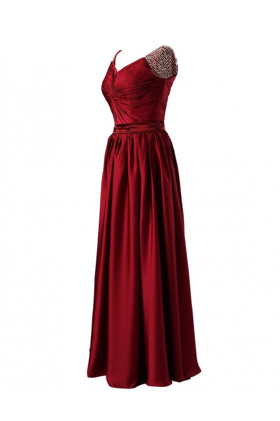 A-Line Cap Sleeve Long Prom Evening Formal Party Dresses ED010428