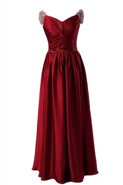 A-Line Cap Sleeve Long Prom Evening Formal Party Dresses ED010428