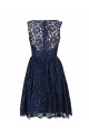 Short Navy Blue Lace Prom Evening Formal Party Dresses ED010432
