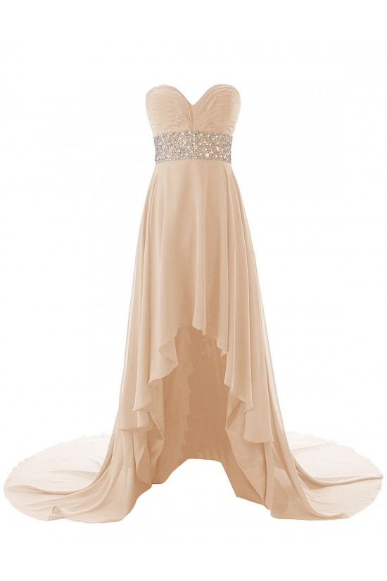 High Low Sweetheart Beaded Purple Chiffon Prom Evening Formal Party Dresses ED010433 High Low Sweetheart Beaded Purple Chiffon Prom Evening Formal Party Dresses ED010433