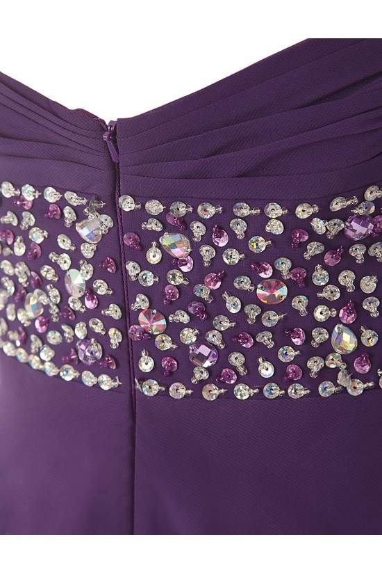 High Low Sweetheart Beaded Purple Chiffon Prom Evening Formal Party Dresses ED010433 High Low Sweetheart Beaded Purple Chiffon Prom Evening Formal Party Dresses ED010433