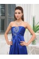 Beaded Strapless Long Blue Prom Evening Formal Party Dresses/Maternity Evening Dresses ED010440