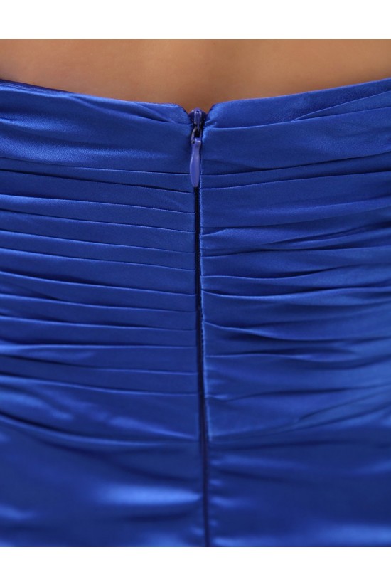 Beaded Strapless Long Blue Prom Evening Formal Party Dresses/Maternity Evening Dresses ED010440