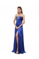 Beaded Strapless Long Blue Prom Evening Formal Party Dresses/Maternity Evening Dresses ED010440