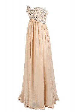 A-Line Sweetheart Beaded Long Chiffon Prom Evening Formal Party Dresses ED010445