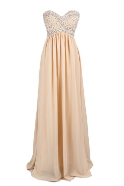 A-Line Sweetheart Beaded Long Chiffon Prom Evening Formal Party Dresses ED010445