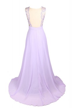 A-Line Beaded Long Chiffon Prom Evening Formal Party Dresses ED010450