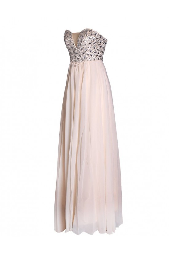 A-Line Sweetheart Beaded Long Chiffon Prom Evening Formal Party Dresses ED010451