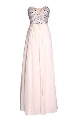 A-Line Sweetheart Beaded Long Chiffon Prom Evening Formal Party Dresses ED010451