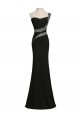 Trumpet/Mermaid One-Shoulder Beaded Long Black Prom Evening Formal Party Dresses ED010452