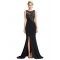 Trumpet/Mermaid Long Black Beaded Applique Prom Evening Formal Party Dresses ED010453