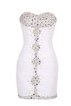 Beaded Short Chiffon Prom Evening Formal Party Dresses ED010454