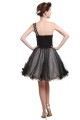 A-Line One-Shoulder Short Black Prom Evening Cocktail Homecoming Party Dresses ED010458