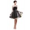 A-Line One-Shoulder Short Black Prom Evening Cocktail Homecoming Party Dresses ED010458