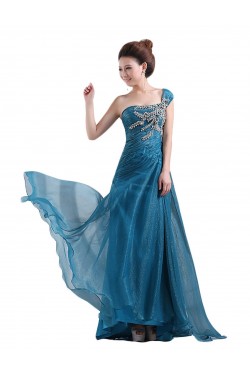 A-Line One-Shoulder Beaded Long Prom Evening Formal Party Dresses ED010461 A-Line One-Shoulder Beaded Long Prom Evening Formal Party Dresses ED010461