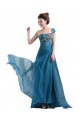 A-Line One-Shoulder Beaded Long Prom Evening Formal Party Dresses ED010461