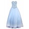 A-Line Sweetheart Beaded Long Blue Prom Evening Formal Party Dresses ED010463