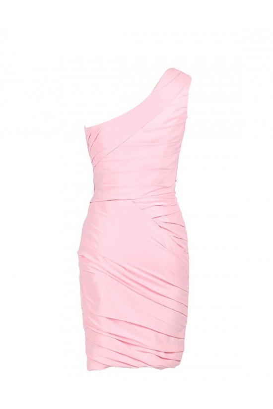 One-Shoulder Short Pink Prom Evening Formal Party Dresses ED010464