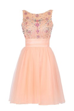 A-Line Beaded Short Prom Evening Formal Party Dresses ED010470