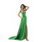 A-Line Beaded Long Green Prom Evening Formal Party Dresses ED010471