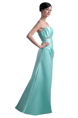 A-Line Strapless Long Blue Prom Evening Formal Party Dresses ED010474