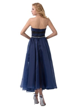 A-Line Strapless Beaded Blue Prom Evening Formal Party Dresses ED010477