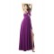 Empire One-Shoulder Beaded Long Purple Chiffon Prom Evening Formal Party Dresses/Maternity Evening Dresses ED010480