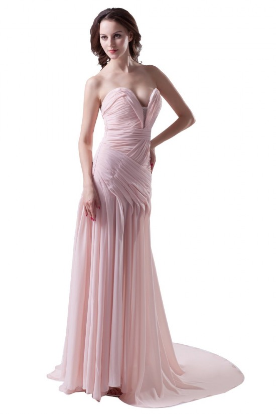 A-Line Sweetheart Beaded Long Pink Chiffon Prom Evening Formal Party Dresses ED010482 A-Line Sweetheart Beaded Long Pink Chiffon Prom Evening Formal Party Dresses ED010482