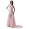 A-Line Sweetheart Beaded Long Pink Chiffon Prom Evening Formal Party Dresses ED010482