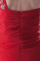 A-Line One-Shoulder Long Red Beaded Chiffon Prom Evening Formal Party Dresses ED010485
