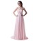 A-Line Strapless Beaded Long Pink Chiffon Prom Evening Formal Party Dresses ED010486