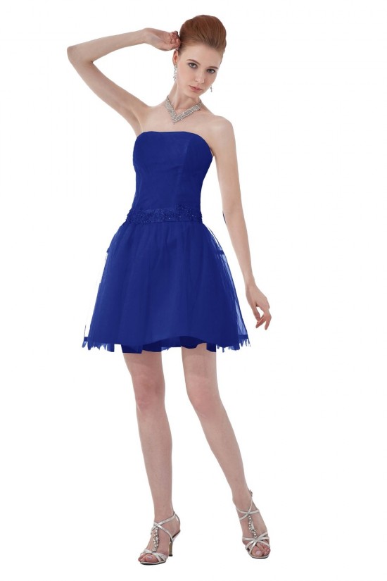 A-Line Strapless Short Blue Prom Evening Formal Party Dresses ED010487 A-Line Strapless Short Blue Prom Evening Formal Party Dresses ED010487