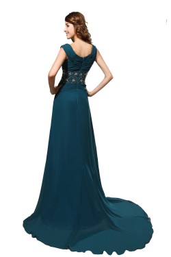 A-Line Beaded Long Chiffon Prom Evening Formal Party Dresses ED010489