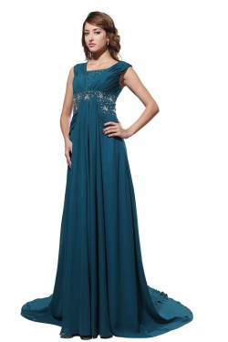 A-Line Beaded Long Chiffon Prom Evening Formal Party Dresses ED010489