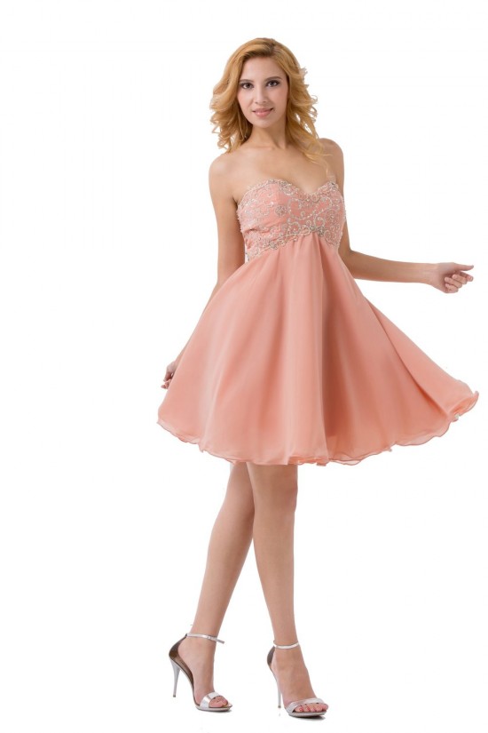 A-Line Sweetheart Beaded Short Chiffon Prom Evening Formal Party Dresses ED010491 A-Line Sweetheart Beaded Short Chiffon Prom Evening Formal Party Dresses ED010491