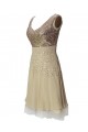 A-Line Short Sequin Chiffon Prom Evening Formal Party Dresses ED010494
