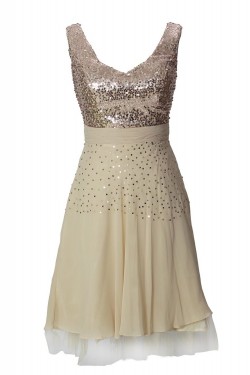 A-Line Short Sequin Chiffon Prom Evening Formal Party Dresses ED010494