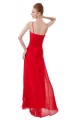A-Line Spaghetti Strap Long Red Chiffon Prom Evening Formal Party Dresses ED010495