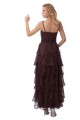 Spaghetti Strap Long Black Chiffon Prom Evening Formal Party Dresses ED010501