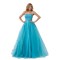 A-Line Strapless Beaded Long Blue Prom Evening Formal Party Dresses ED010504