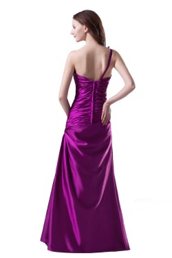A-Line One-Shoulder Long Purple Prom Evening Formal Party Dresses ED010507