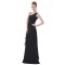 One-Shoulder Long Black Chiffon Prom Evening Formal Party Dresses ED010509