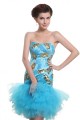 Short Strapless Blue Sequin Prom Evening Formal Party Dresses ED010511