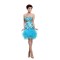 Short Strapless Blue Sequin Prom Evening Formal Party Dresses ED010511