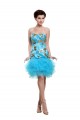 Short Strapless Blue Sequin Prom Evening Formal Party Dresses ED010511