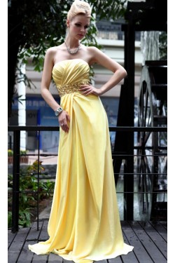 Strapless Long Chiffon Prom Evening Formal Party Dresses ED010512
