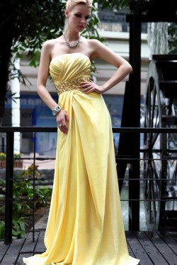 Strapless Long Chiffon Prom Evening Formal Party Dresses ED010512