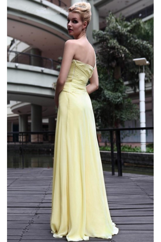 A-Line One-Shoulder Beaded Long Chiffon Prom Evening Formal Party Dresses ED010517 A-Line One-Shoulder Beaded Long Chiffon Prom Evening Formal Party Dresses ED010517