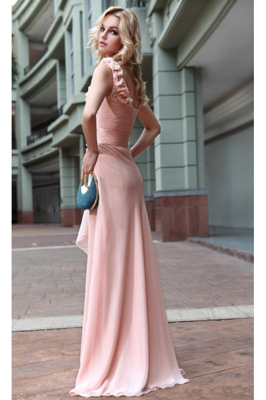 A-Line Beaded Long Chiffon Prom Evening Formal Party Dresses ED010518
